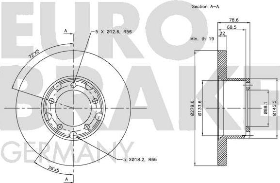 Eurobrake 5815203325 - Kočioni disk www.molydon.hr