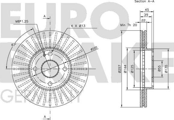 Eurobrake 5815203230 - Kočioni disk www.molydon.hr