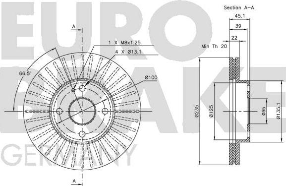 Eurobrake 5815203232 - Kočioni disk www.molydon.hr