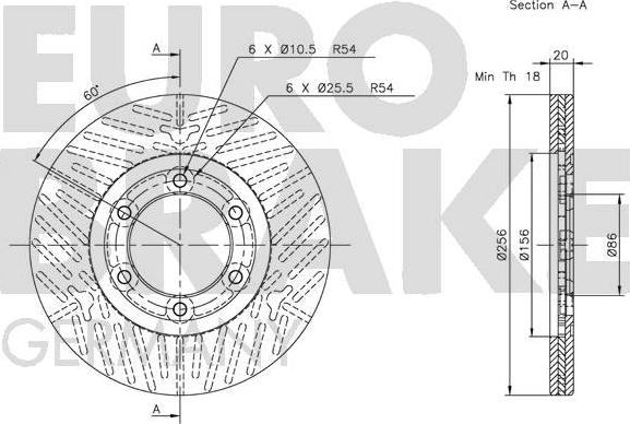 Eurobrake 5815203222 - Kočioni disk www.molydon.hr