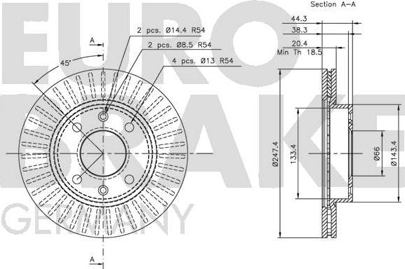 Eurobrake 5815203712 - Kočioni disk www.molydon.hr