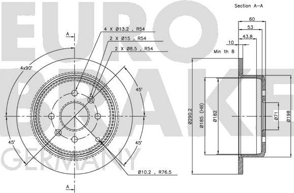 Eurobrake 5815203721 - Kočioni disk www.molydon.hr