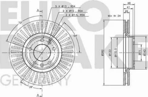 Eurobrake 5815203723 - Kočioni disk www.molydon.hr