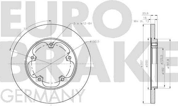 Eurobrake 5815202595 - Kočioni disk www.molydon.hr