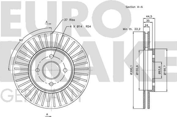 Eurobrake 5815202567 - Kočioni disk www.molydon.hr