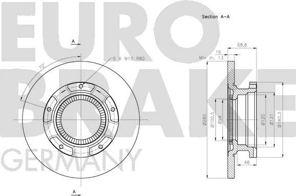 Eurobrake 5815202579 - Kočioni disk www.molydon.hr