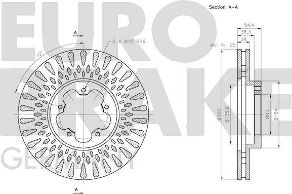 Eurobrake 5815202576 - Kočioni disk www.molydon.hr