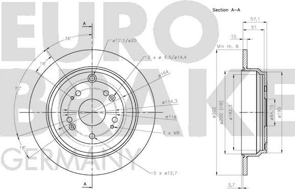 Eurobrake 5815202664 - Kočioni disk www.molydon.hr