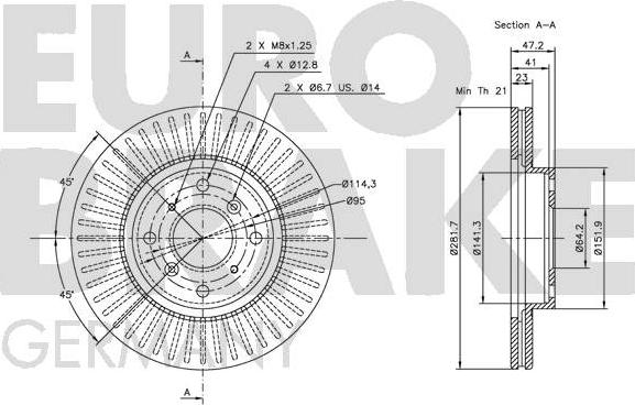 Eurobrake 5815202620 - Kočioni disk www.molydon.hr