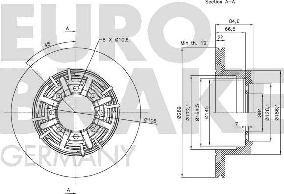 Eurobrake 5815202345 - Kočioni disk www.molydon.hr