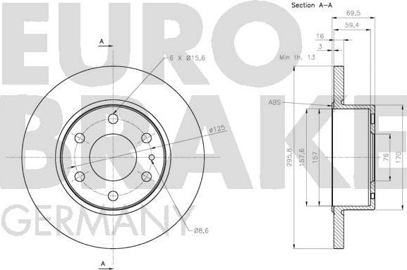 Eurobrake 5815202359 - Kočioni disk www.molydon.hr