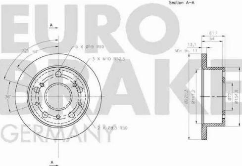 Eurobrake 5815202309 - Kočioni disk www.molydon.hr