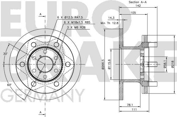 Eurobrake 5815202306 - Kočioni disk www.molydon.hr