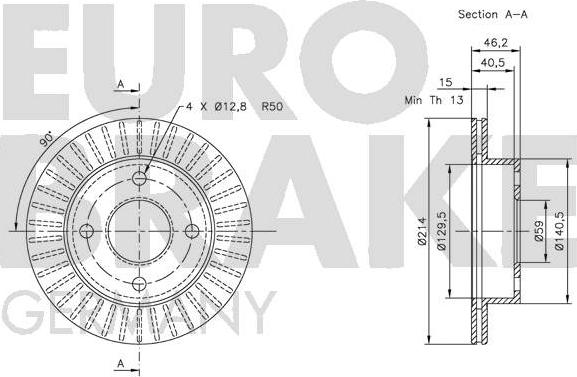 Eurobrake 5815202241 - Kočioni disk www.molydon.hr