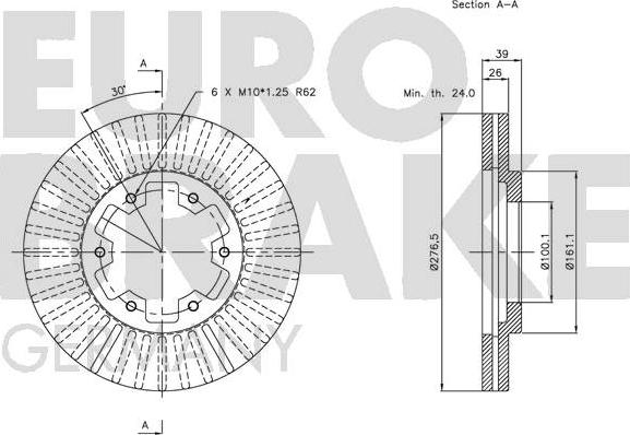 Eurobrake 5815202250 - Kočioni disk www.molydon.hr