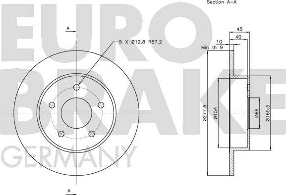 Eurobrake 5815202257 - Kočioni disk www.molydon.hr