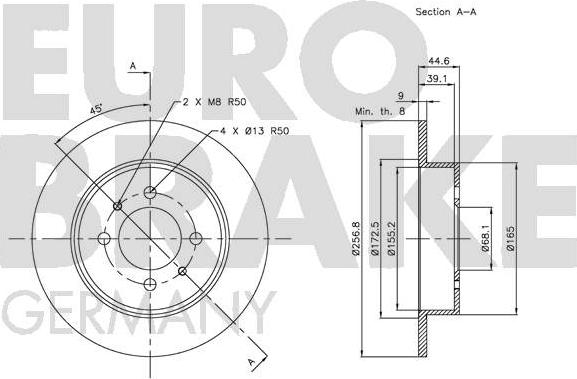 Eurobrake 5815202263 - Kočioni disk www.molydon.hr