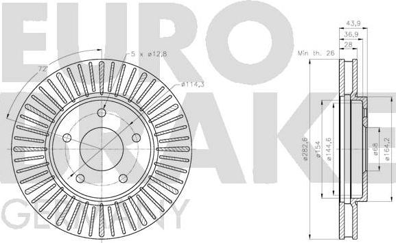 Eurobrake 5815202285 - Kočioni disk www.molydon.hr