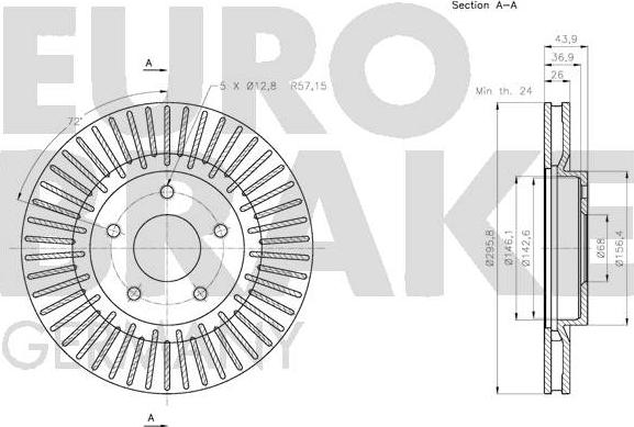 Eurobrake 5815202272 - Kočioni disk www.molydon.hr