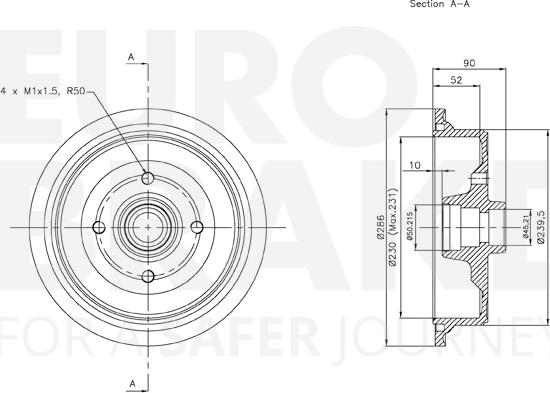 Eurobrake 5825254726 - Bubanj kočnica www.molydon.hr