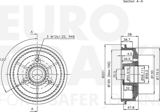 Eurobrake 5825251901 - Bubanj kočnica www.molydon.hr