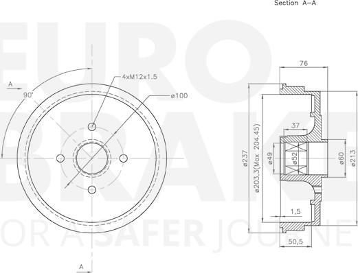 Eurobrake 5825253931 - Bubanj kočnica www.molydon.hr