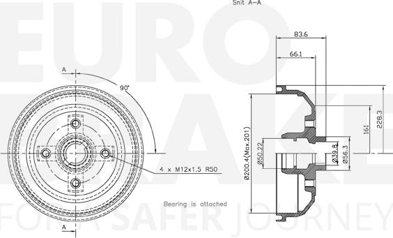 Eurobrake 5825253621 - Bubanj kočnica www.molydon.hr