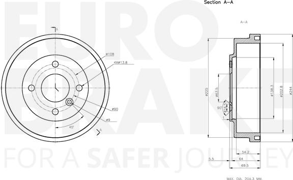 Eurobrake 5825252552 - Bubanj kočnica www.molydon.hr