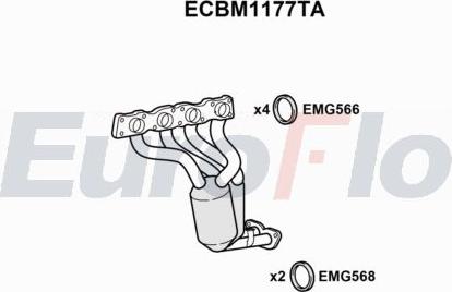 EuroFlo ECBM1177TA - Katalizator www.molydon.hr