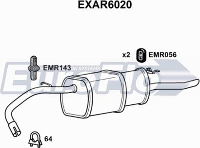 EuroFlo EXAR6020 - Zadnji Ispušni lonac www.molydon.hr