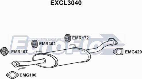 EuroFlo EXCL3040 - Srednji Ispušni lonac www.molydon.hr