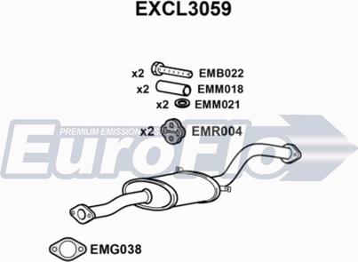 EuroFlo EXCL3059 - Srednji Ispušni lonac www.molydon.hr