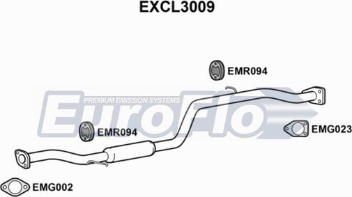 EuroFlo EXCL3009 - Srednji Ispušni lonac www.molydon.hr