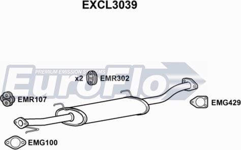 EuroFlo EXCL3039 - Srednji Ispušni lonac www.molydon.hr