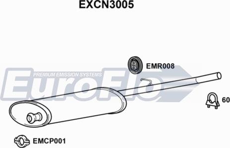 EuroFlo EXCN3005 - Srednji Ispušni lonac www.molydon.hr