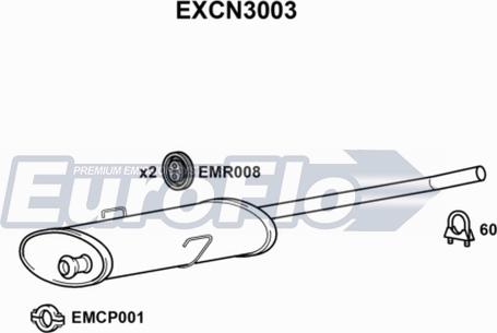 EuroFlo EXCN3003 - Srednji Ispušni lonac www.molydon.hr