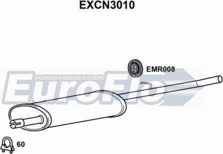 EuroFlo EXCN3010 - Srednji Ispušni lonac www.molydon.hr