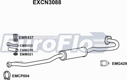 EuroFlo EXCN3088 - Srednji Ispušni lonac www.molydon.hr