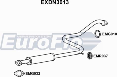 EuroFlo EXDN3013 - Srednji Ispušni lonac www.molydon.hr