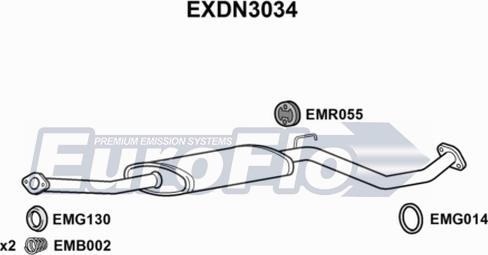 EuroFlo EXDN3034 - Srednji Ispušni lonac www.molydon.hr