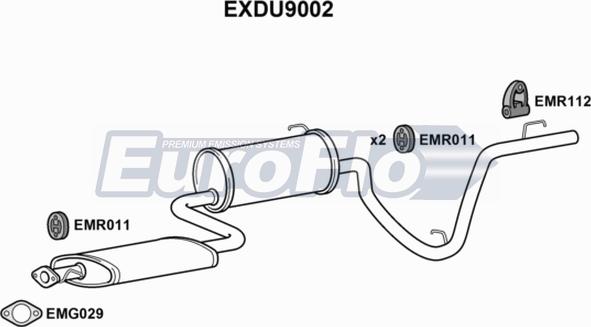 EuroFlo EXDU9002 - Srednji/Ispušni lonac www.molydon.hr