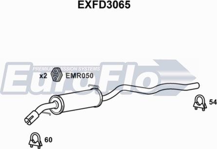 EuroFlo EXFD3065 - Srednji Ispušni lonac www.molydon.hr