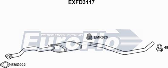 EuroFlo EXFD3117 - Srednji Ispušni lonac www.molydon.hr