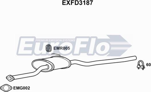 EuroFlo EXFD3187 - Srednji Ispušni lonac www.molydon.hr