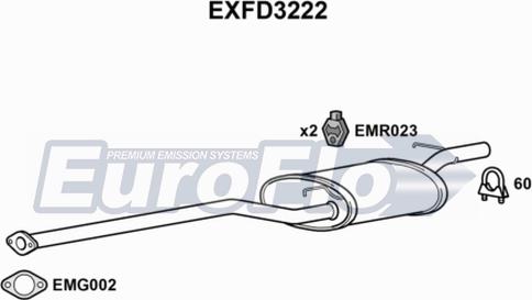 EuroFlo EXFD3222 - Srednji Ispušni lonac www.molydon.hr