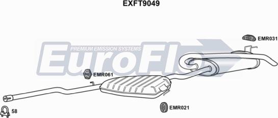 EuroFlo EXFT9049 - Srednji/Ispušni lonac www.molydon.hr