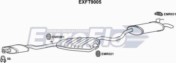 EuroFlo EXFT9005 - Srednji/Ispušni lonac www.molydon.hr