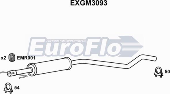 EuroFlo EXGM3093 - Srednji Ispušni lonac www.molydon.hr