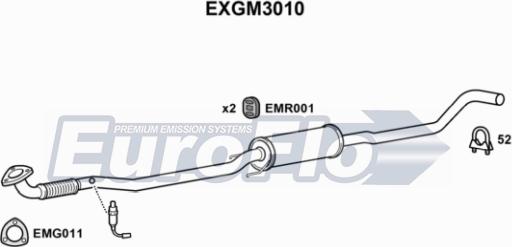EuroFlo EXGM3010 - Srednji Ispušni lonac www.molydon.hr