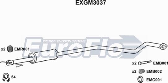 EuroFlo EXGM3037 - Srednji Ispušni lonac www.molydon.hr